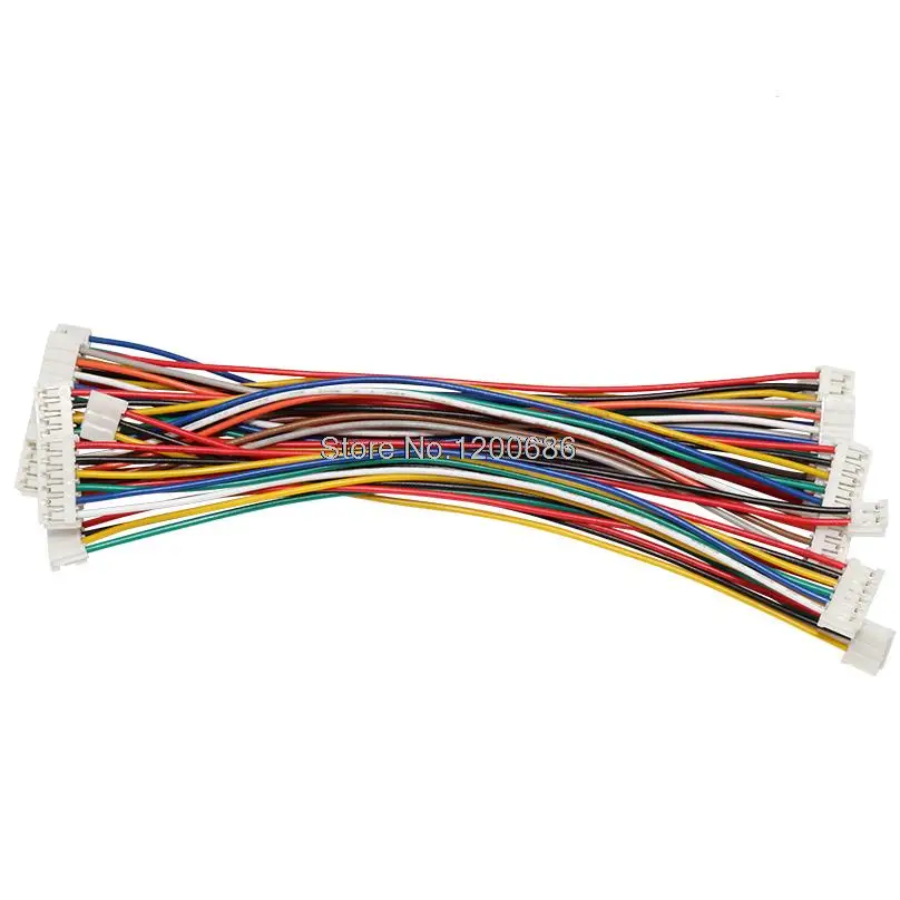 

10CM 100MM 24 AWG EH2.54 EH 2.54MM EH2.54 EH 2P/3P/4P/5P/6 Pin Female Female Double Connector with Cable 1007