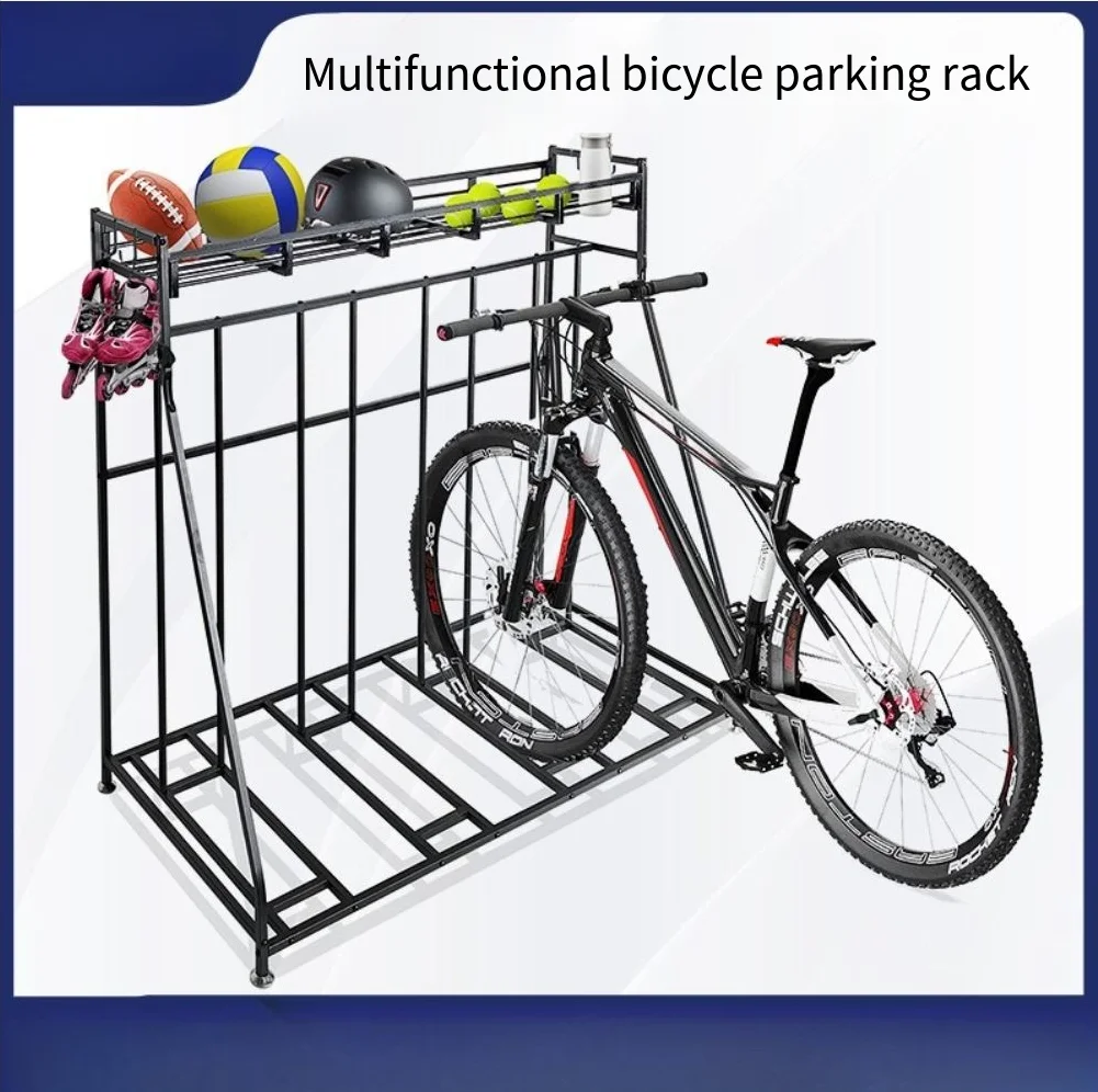 

Multi-Slot Metal Bike Rack - Versatile Storage Parking Stand for Indoor & Outdoor Bicycle Organization
