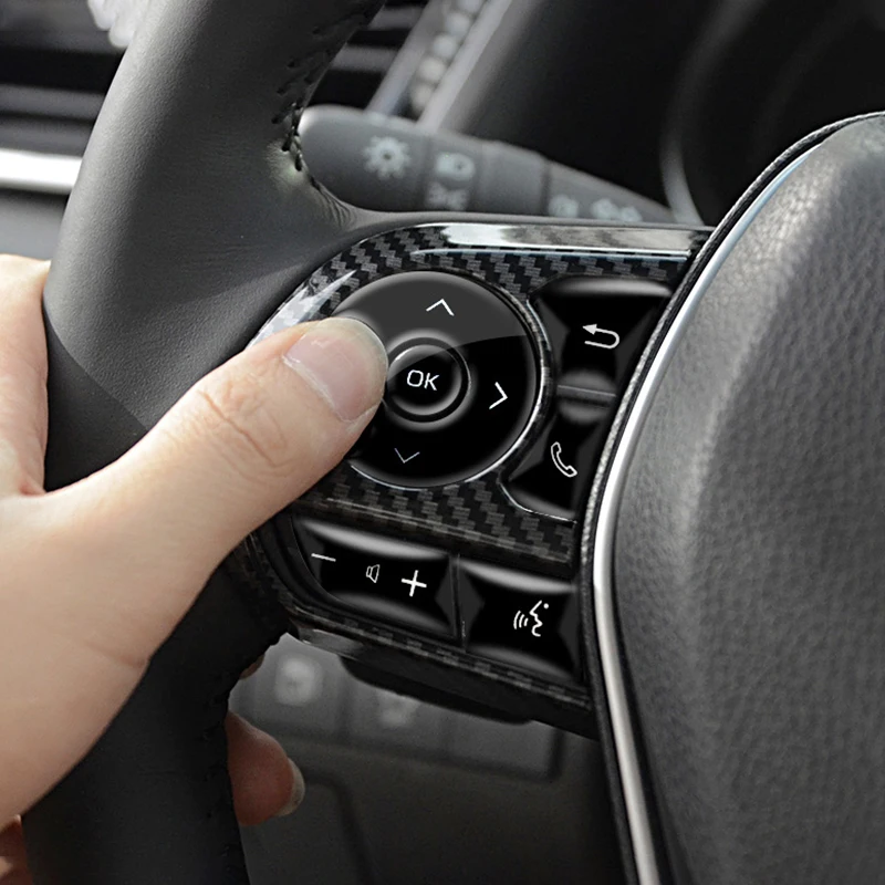

Steering Wheel Decorative Frame Panel Cover Trim Stickers For Toyota RAV4 XA50 Corolla 2019 2020 2021 2022 2023 Car Accessories