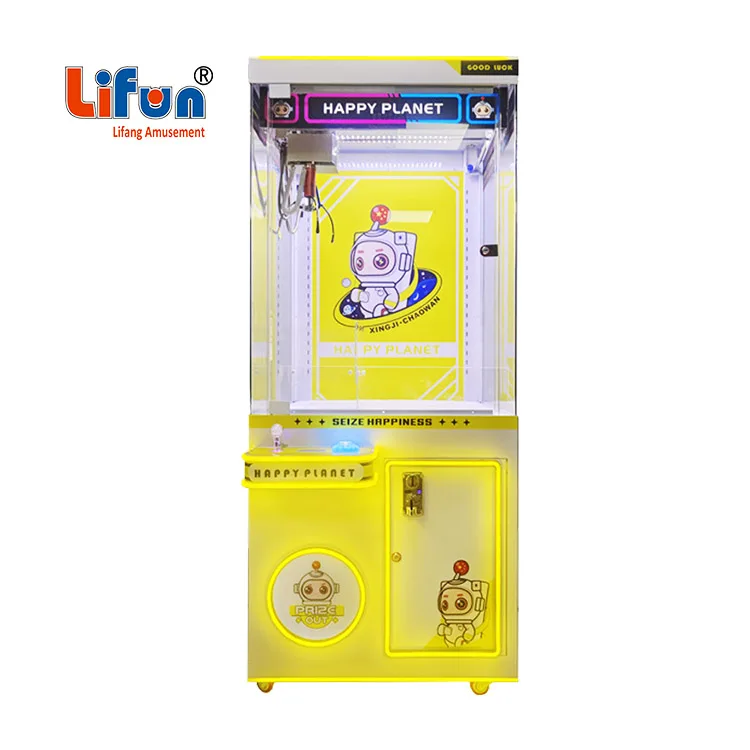 R01 LiFun Hot Sale Plush Toy Vending Machine Custom Full Size Arcade Doll Claw Crane Machine With Bill Acceptor