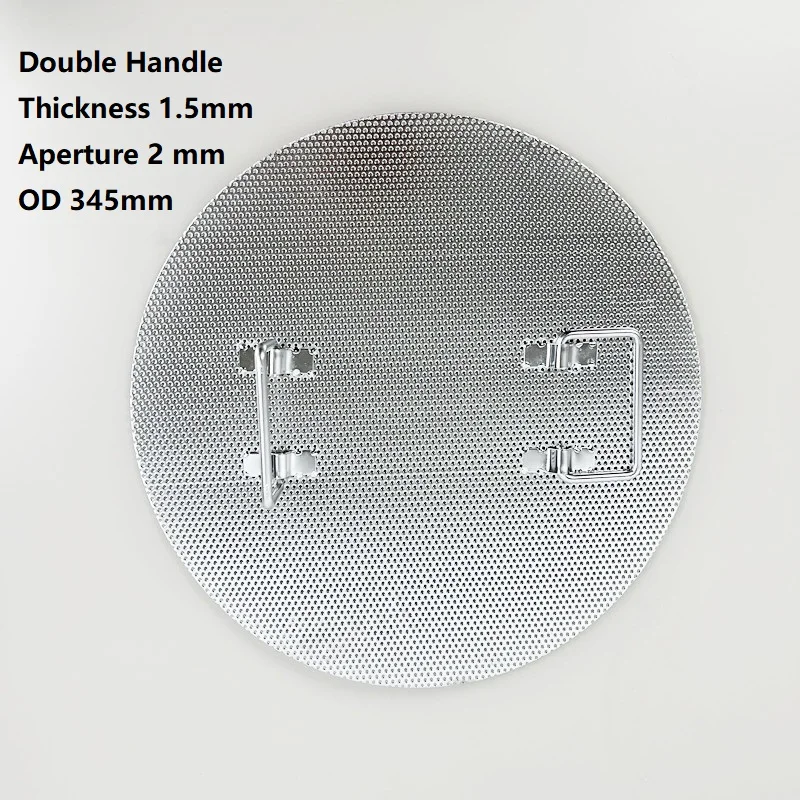 False Bottom Diameter 345mm With Double Handle Thickness 1.5mm,Aperture 2 mm Filter Plate For Homebrew Distillation