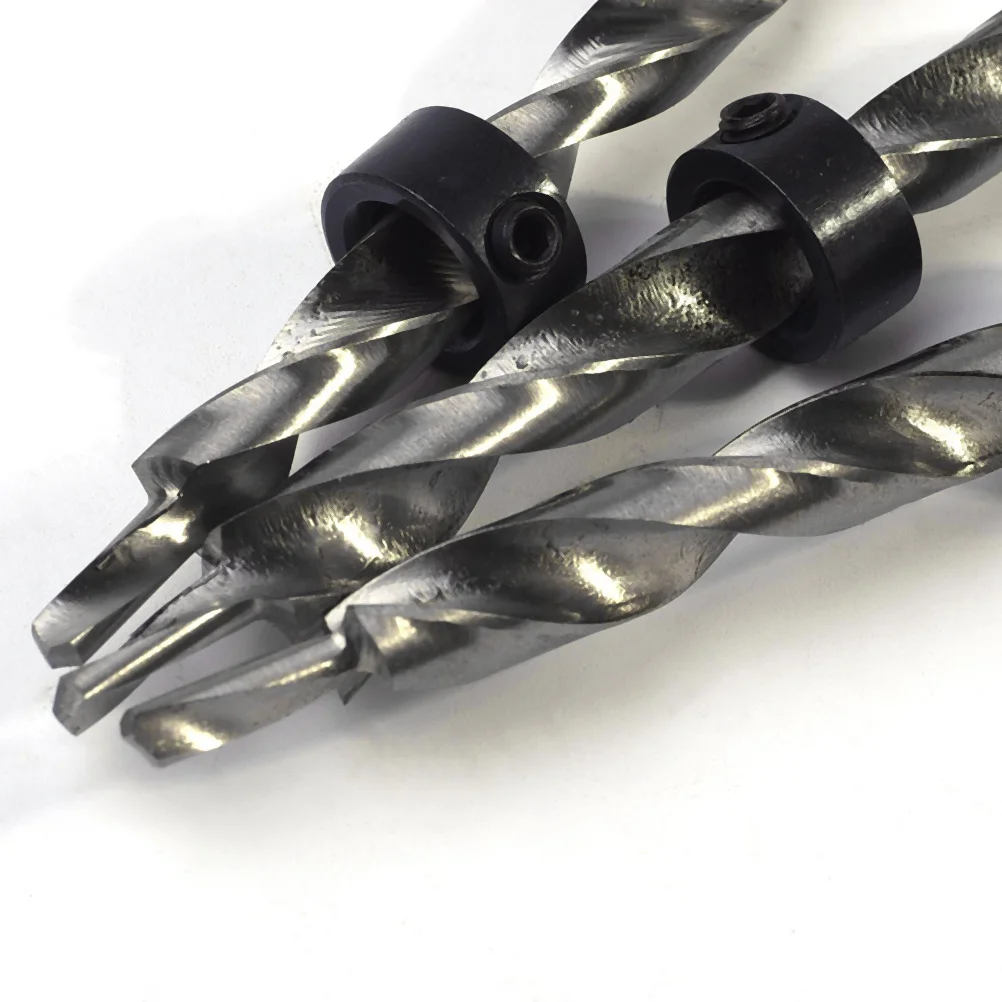 

Countersink Drill Bit Hex Woodworking Hole Silver Titanium Plated Wood Hole Reamer Titanium Coated High Wear Resistance