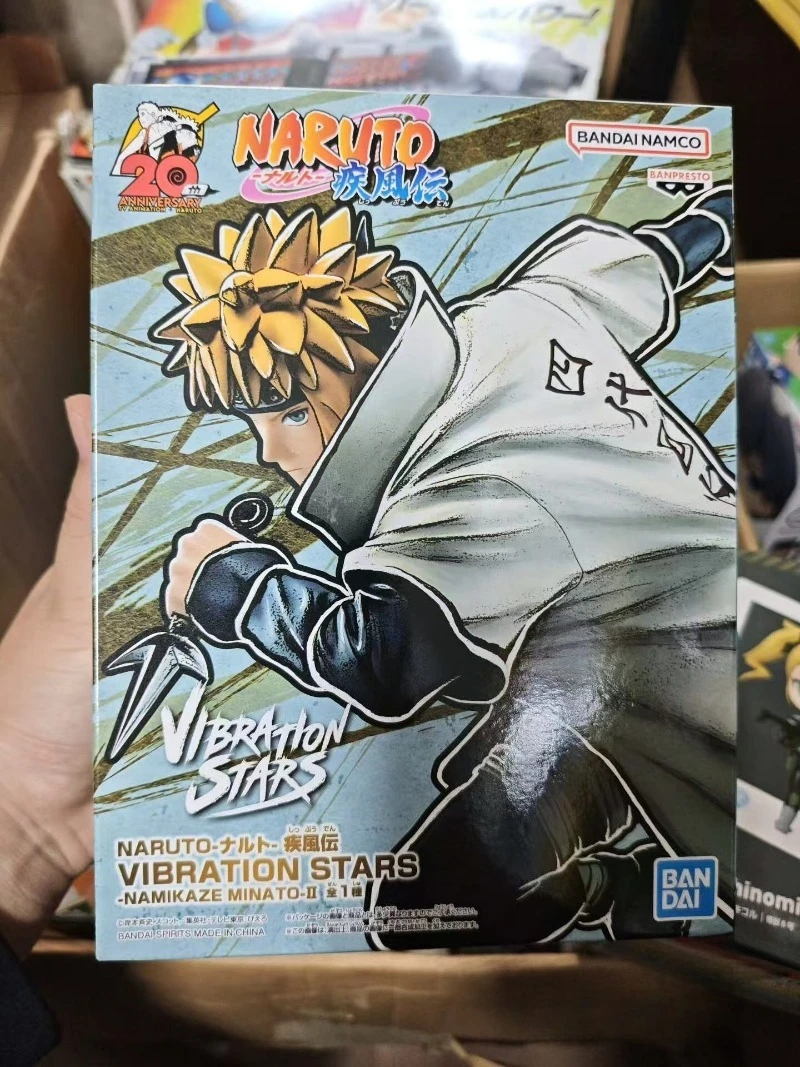 

In Stock Original Bandai Vibration Stars Naruto Shippuden Namikaze Minato Anime Action Figures Model Toys desktop Ornament Gifts