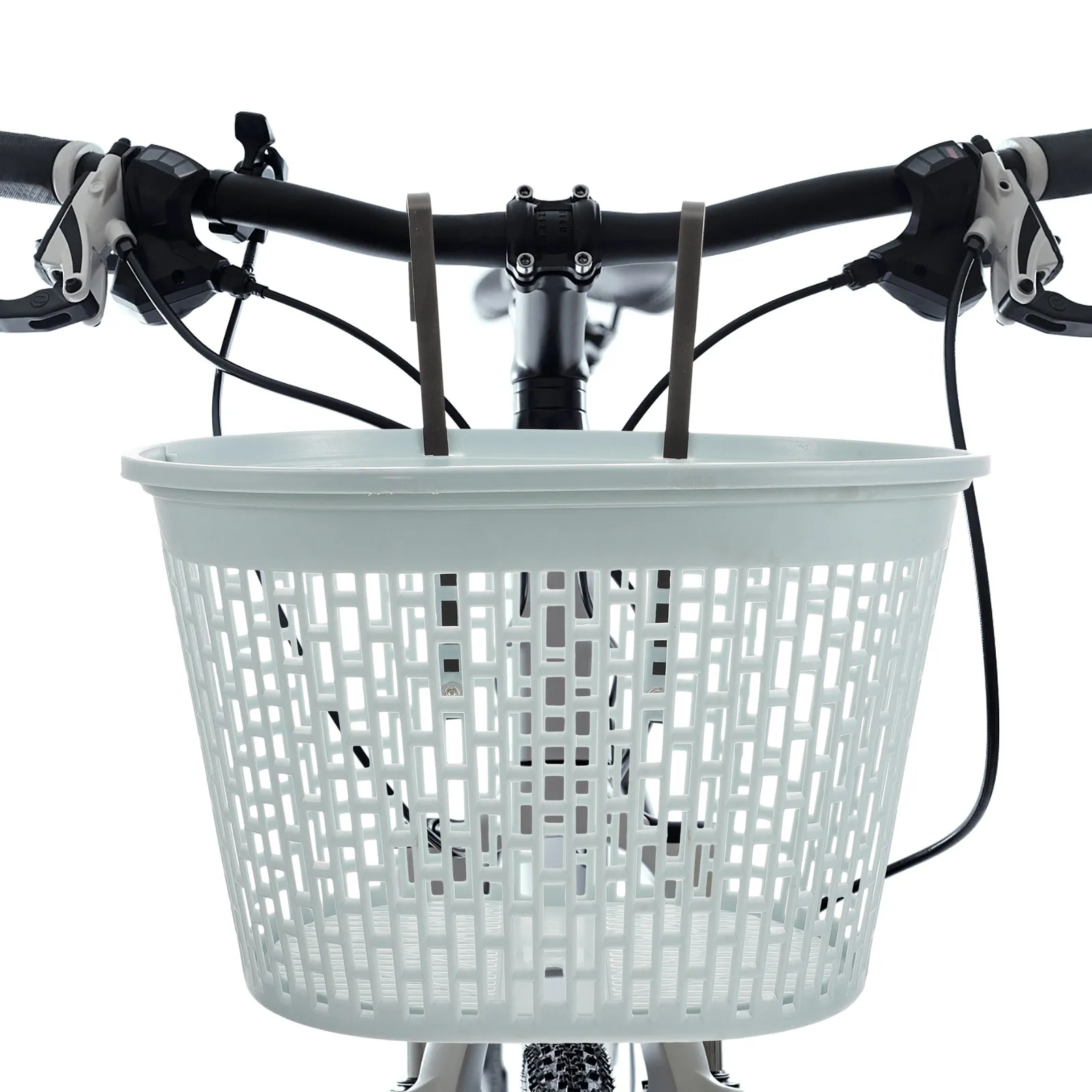 

Bicycle Front Thickened Plastic Bike Basket For Adult Bikes Sturdy Handlebar Mount Cycling Storage Container Scooter Front