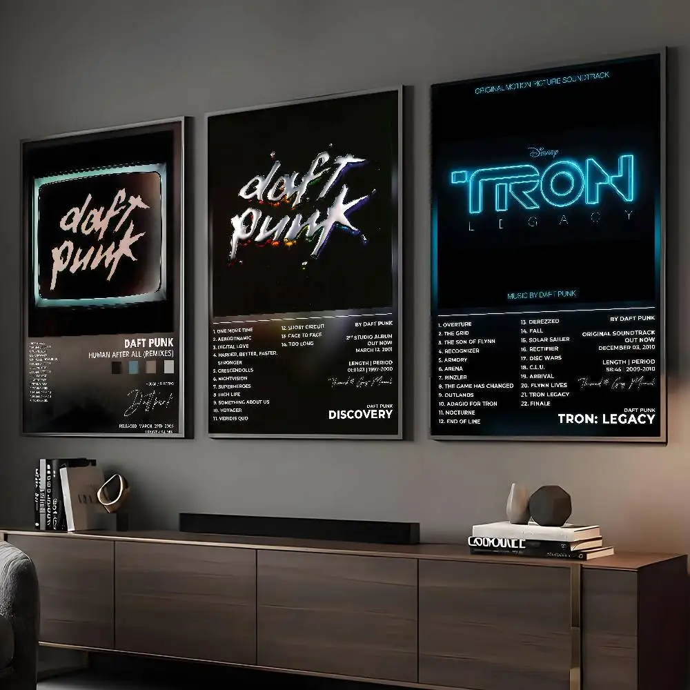 Band D-Daft P-Punk Poster HD Sticky Wall Art Printing Waterproof Home Living Bed Room Bar Aesthetic Decor