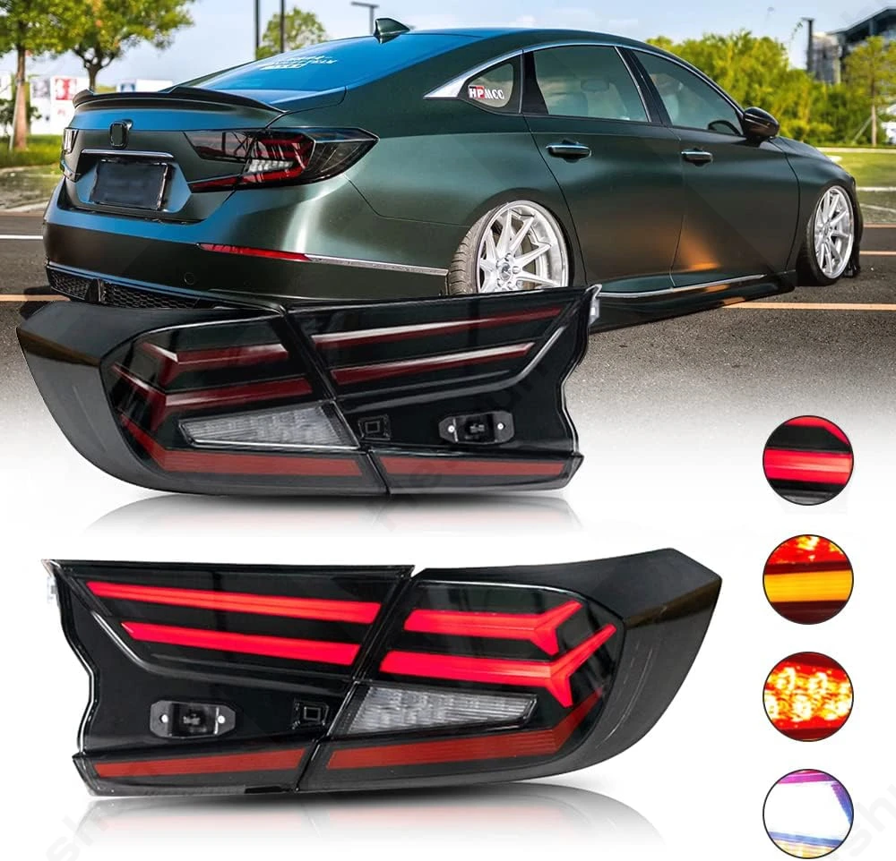 

Taillights for Honda Accord 10th Gen 2018 2019 2020 2021 2022 Tail Light Animation DRL Sequential Indicator Rear Lamp Assembly