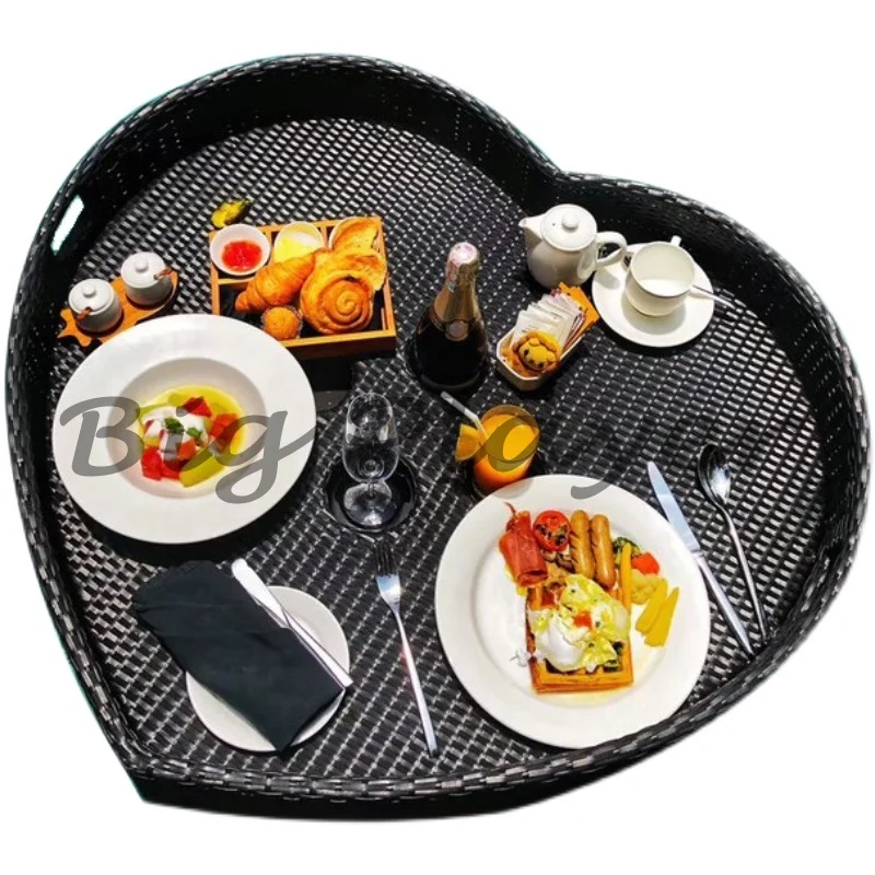 

Internet Celebrity Rattan Floating Tray Water Breakfast Basket B & B Villa Pool Afternoon Tea Bali Vietnam