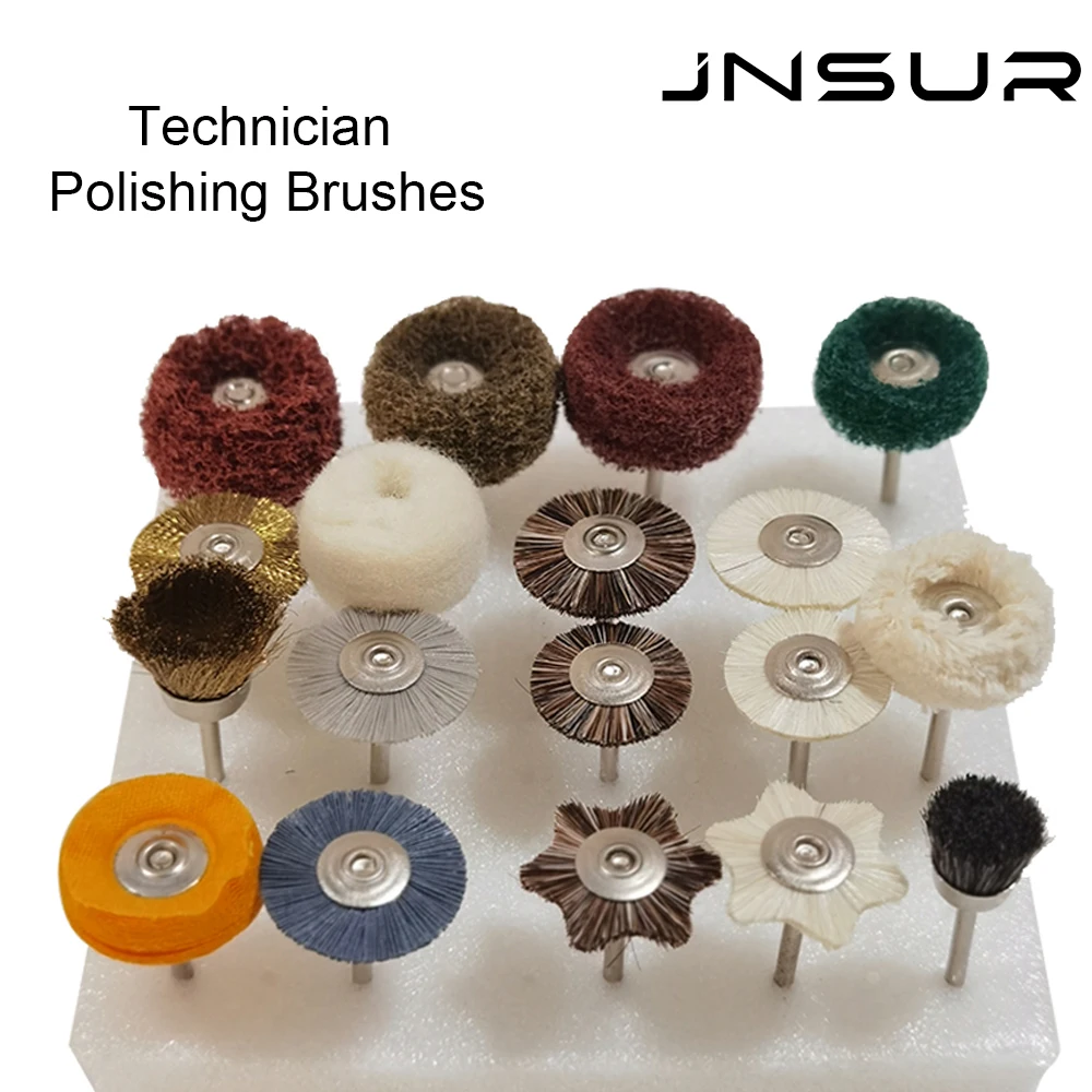 JNSUR Polishing Brush Kits Technician Tool Nail Polish Dental Artificer Ceramic Porcelain Grinding Dentist Tool Dental lab