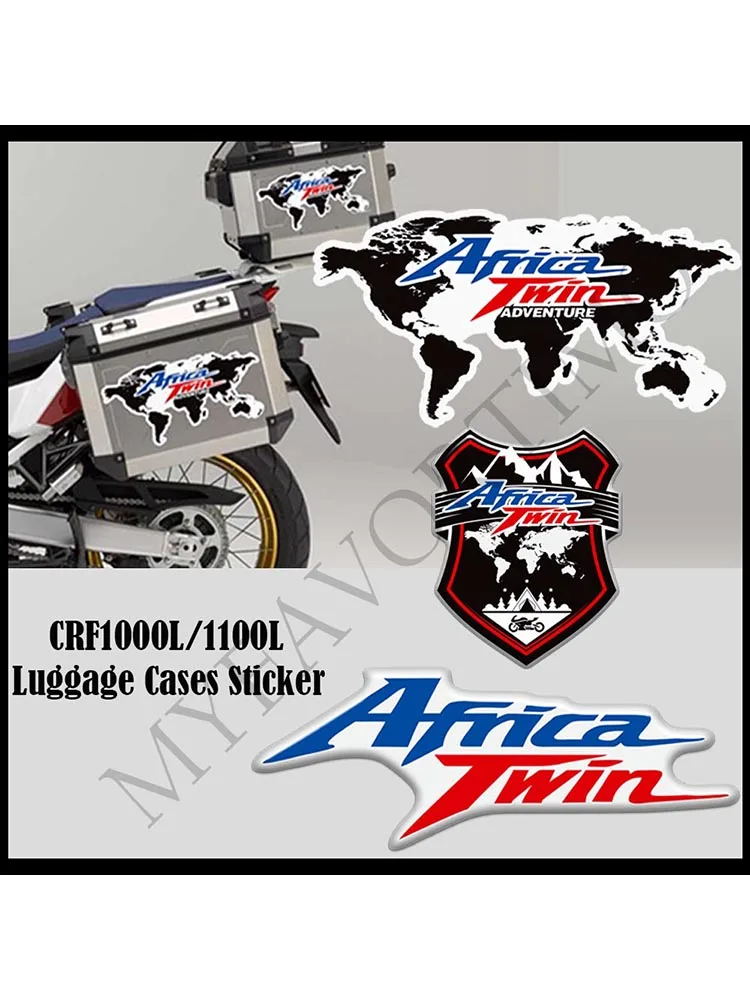 For Honda Africa Twin CRF 1000 1100 L Fuel Tank Sticker Luggage Compartment Decal logo for CRF1000L CRF1100L Models