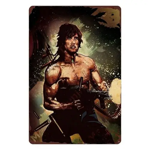 

1r,Rambo =Movie Metal Poster Tin Sign Sylvester 20x30cm Plate-metal sign