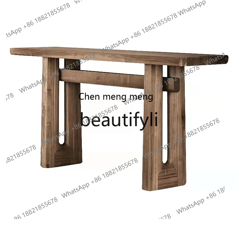 

Solid wood porch modern and simple, medieval porch cabinet porch, decorative table multi-functional table H