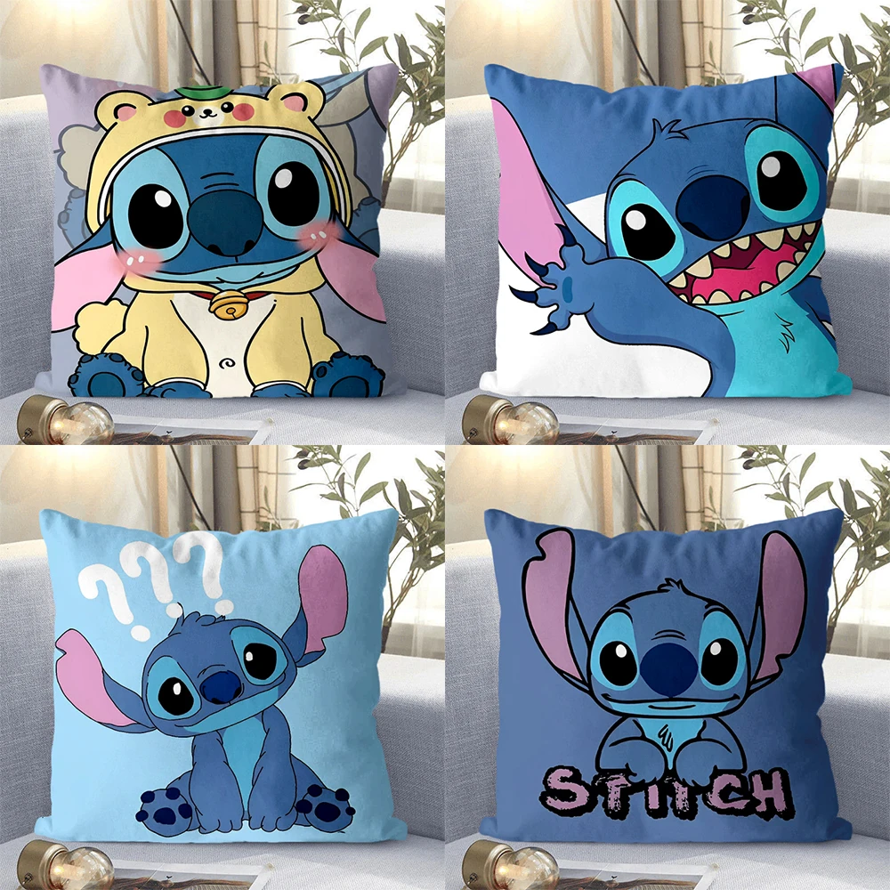 

Lilo and Stitch pillowcase cartoon pillowcase living room sofa cushion cover kawaii room home decoration children gift