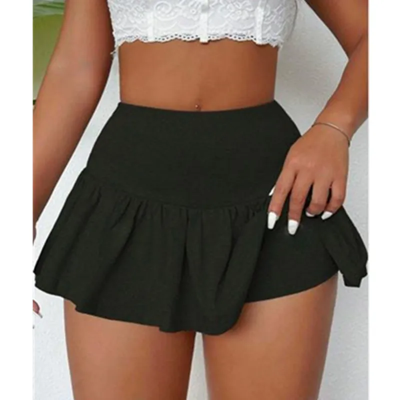 Damska szybkoschnąca spódnica sportowa do ćwiczeń, spódniczka tenisowa, plisowana spódnica do jogi, spódnico-spodenki do biegania, spódnica w kształcie litery A z wysokim stanem i podszewką.