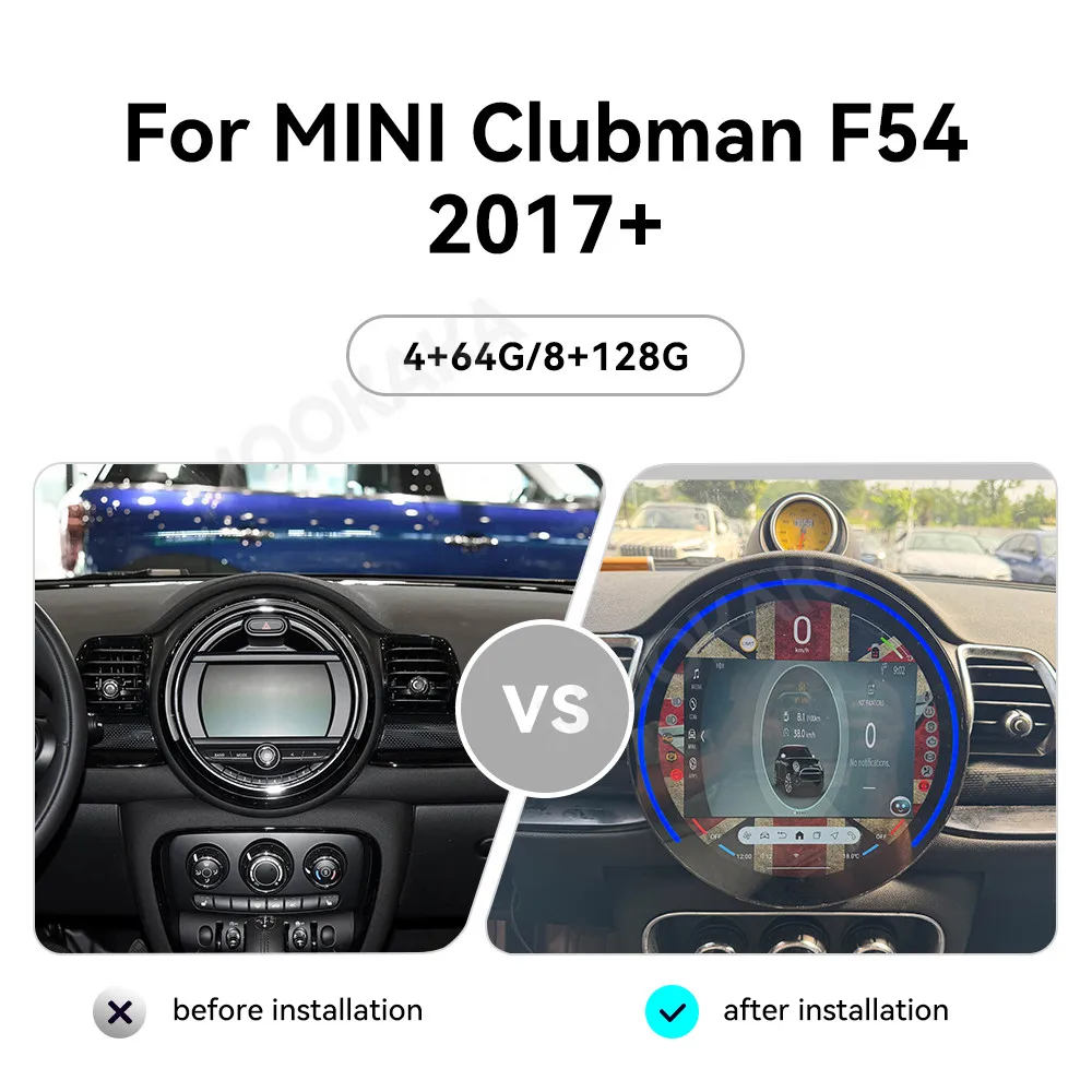 11.9 Inch Round Touch Screen For BMW Mini F54 Clubman 2017+ Upgrade Carplay GPS Car Multimedia Video Player Stereo Auto Radio 5G