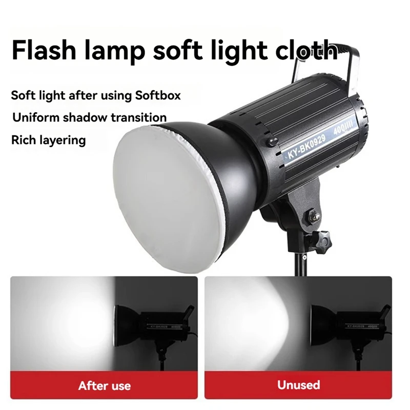 FFYY-4Pcs 18 سنتيمتر ضوء الناشر ، لينة الناشر غطاء المصباح الأبيض غطاء المصباح الناشر ، لستوديو ستروب عاكسات