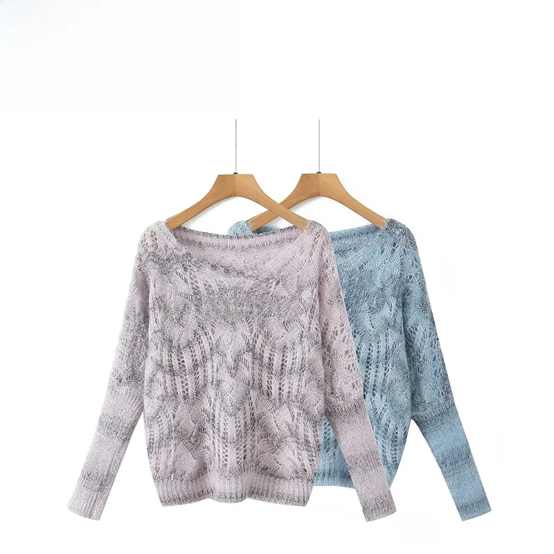 

ZBZA Осенний новый модный уличный свитер Long Sve round Ne, пуловер, женский топ, универсальная повседневная одежда