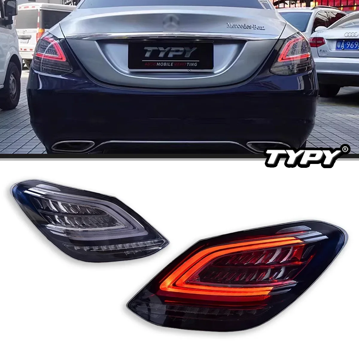 

TYPY Car Lights For Benz c-class W205 Taillight LED Projetor Tail Lamp Daytime Running Light Automotive Accessories 2014-2020