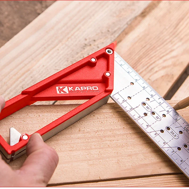 Kapro Multifunction Level Ruler 25/30/40cm Carpenter Square Angle Marking Right Ruler Try Square Precision Woodworking Hand Tool