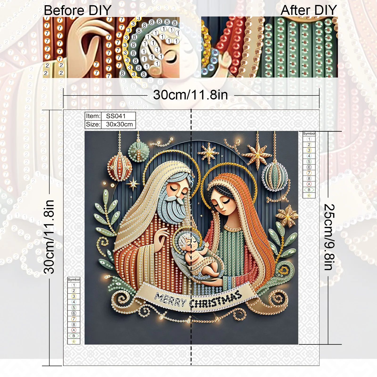 Special Shape Diamond Art Painting Kits for Beginners,Christmas Diamond Partial Mosaic Making Craft for Home Decor Handmade Gift