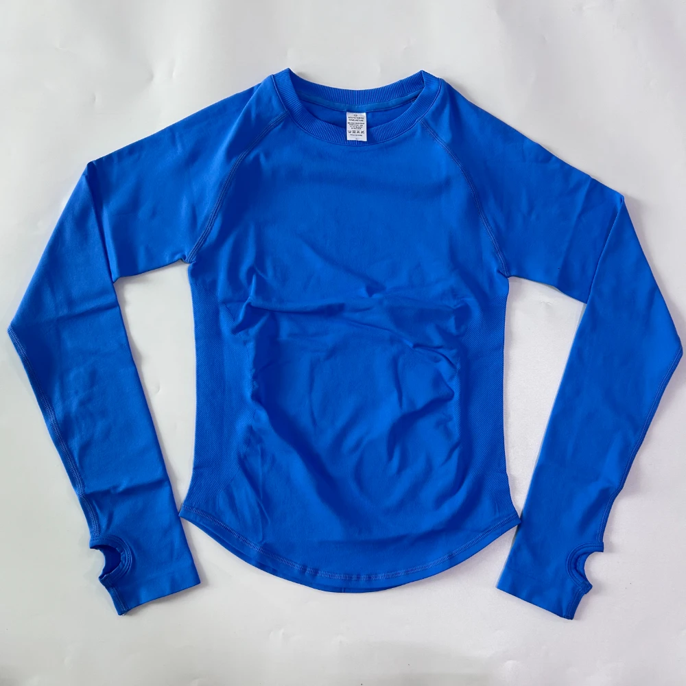 Pericic Longline Defy Langarm-Top für Damen, Gym-Crop-Top mit Daumenlöchern, Yoga-Top, Trainingskleidung, Lauf-Sportshirts – Detail 14