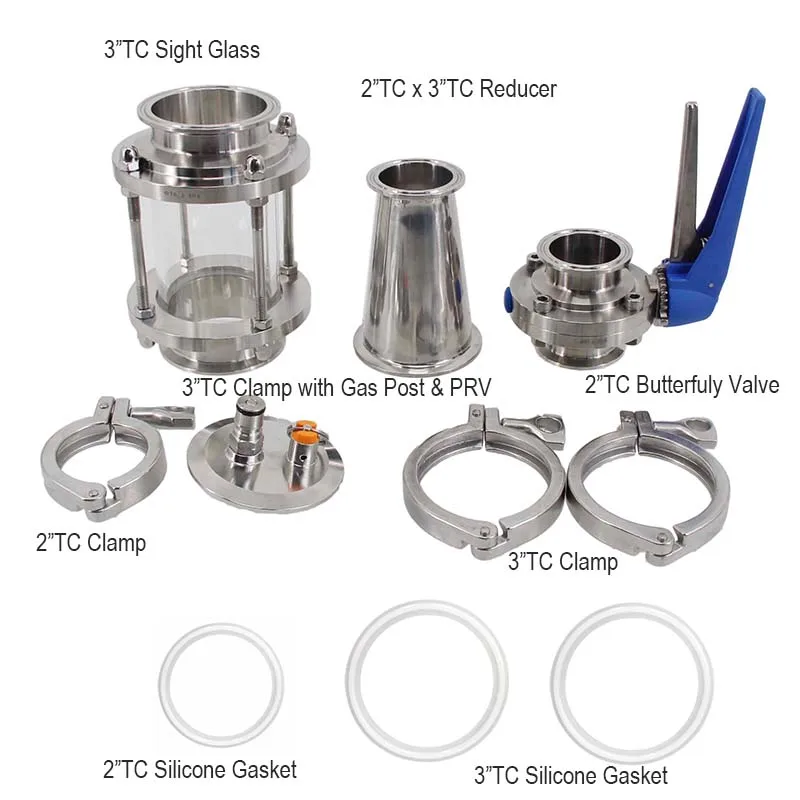 304 stainless steel home-brewed craft beer wine flower stem thrower commercial pressure-retaining fermentation barrel accessorie