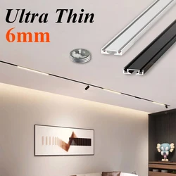 ST1 Ultra Thin Magnetic Track Light Combination 6mm Black White 3000K 4000K 5700K Magnet No Cell Required Modern Flexible Home