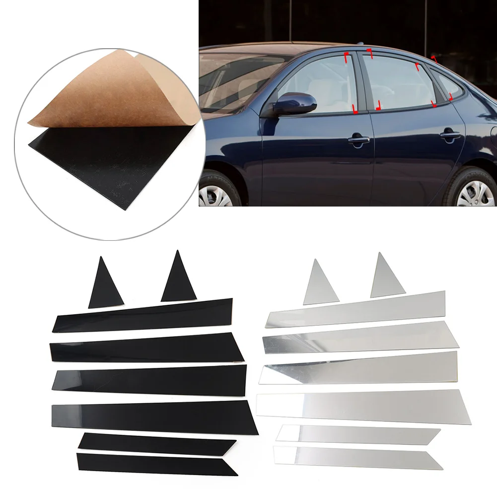 8x Car Door Window Pillar Post Cover Trim Kit For Hyundai Elantra Avante 2007 2008 2009 2010