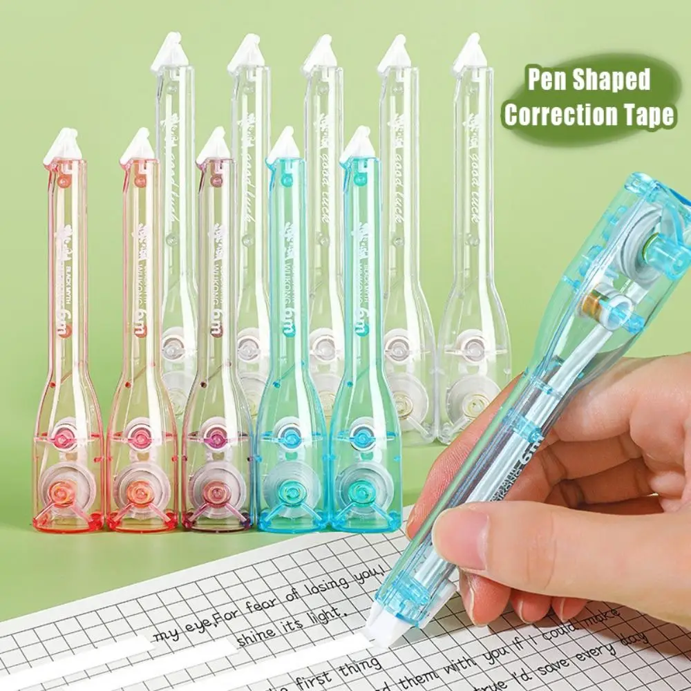 

Portable Silent Correction Tape Pen Shaped Candy Color Silent Coating Tape 30M Large Capacity Correction Band School Office