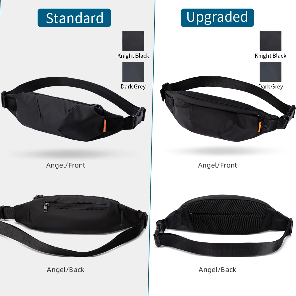 HcanKcan Men's Waist Pack Travel Teenager Shoulder Bag Sports Fanny Packs For Women Running Cross Bags Waterproof YKK Zipper Bag