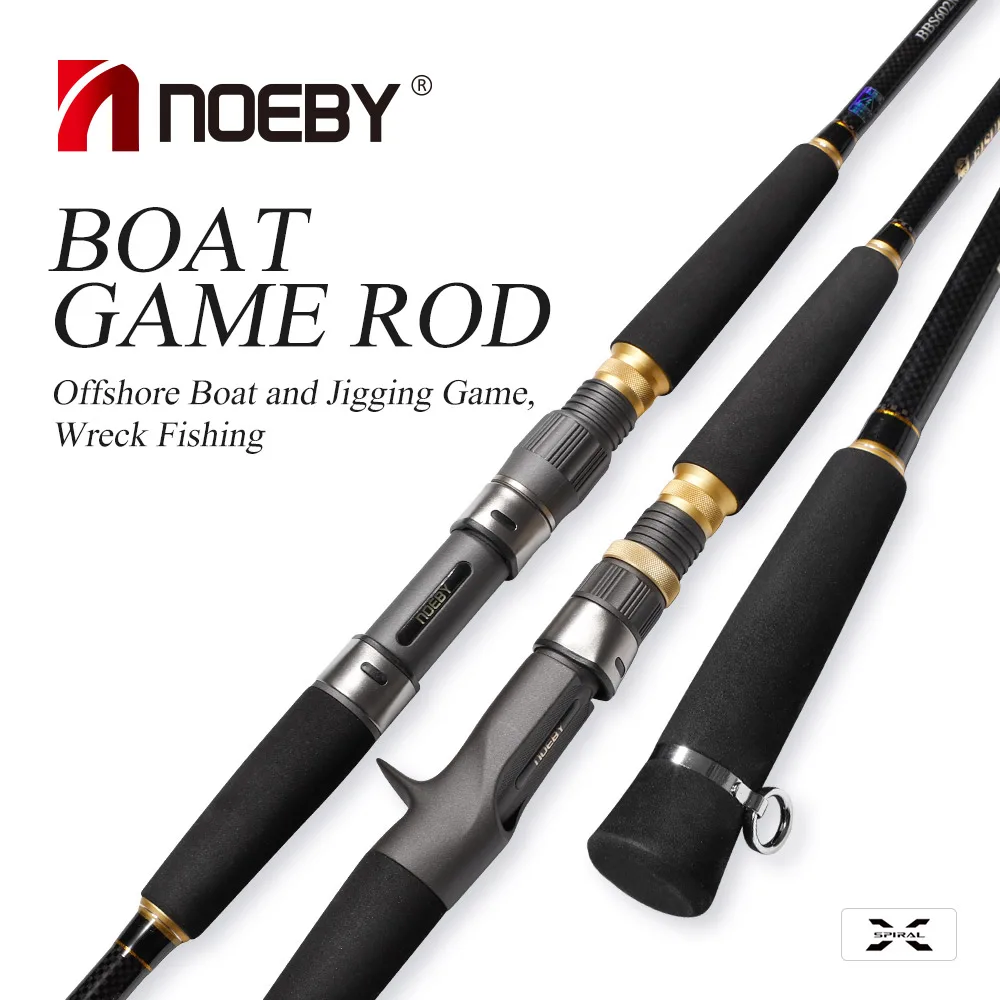 

NOEBY Offshore Boat Game Fishing Rod 1.83m 2.13m 2.43m M MH Spinning Casting 2 Section Wreck Rod Big Sea Jigging Fishing Rod