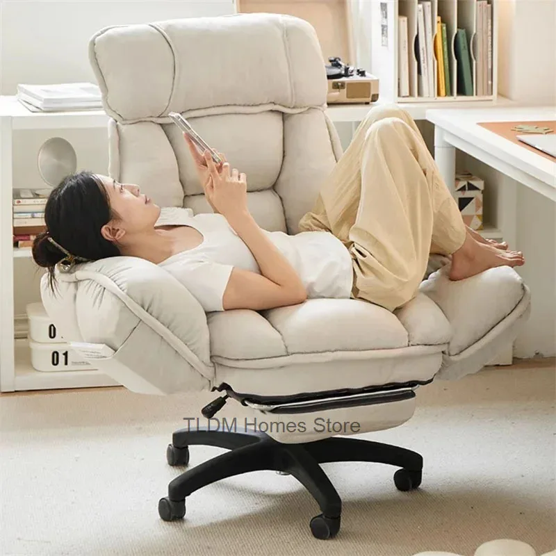 Home Computer Chair Reclining Lazy Relax Sofa Comfortable Sedentary Office Chairs Bedroom Dormitory Lift Swivel Gaming Chair 의자