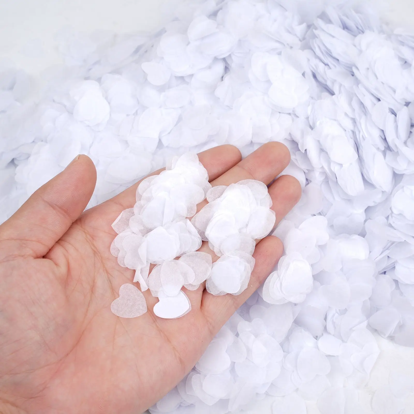 

10000pcs Tissue Paper Biodegradable White Heart Confetti Birthday Party Wedding Confetti Birthday Party Baby Shower DIY