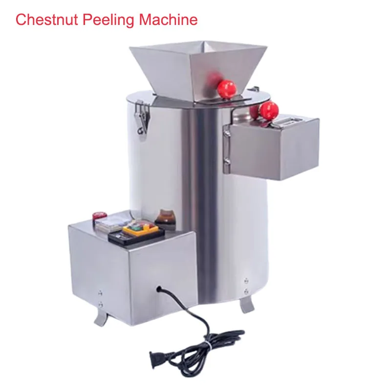 

550w Commercial Automatic Chestnut Peeling Machine 10 blade Household Chestnut Peeler 220V Chestnuts Sheller