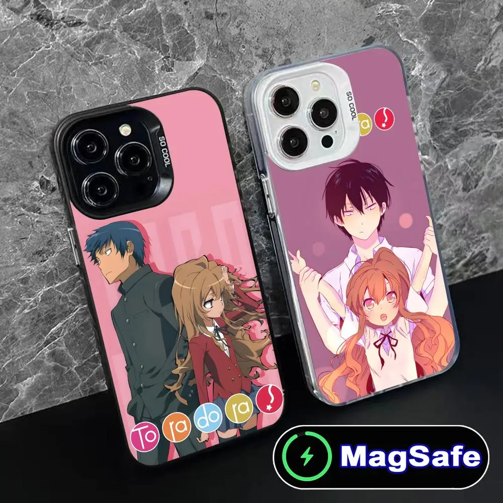 

Чехол для мобильного телефона с аниме-дизайном Toradora для iPhone 17 16 15 14 13 12 11 Air Pro Max Plus, MagSafe, полупрозрачный, разноцветный