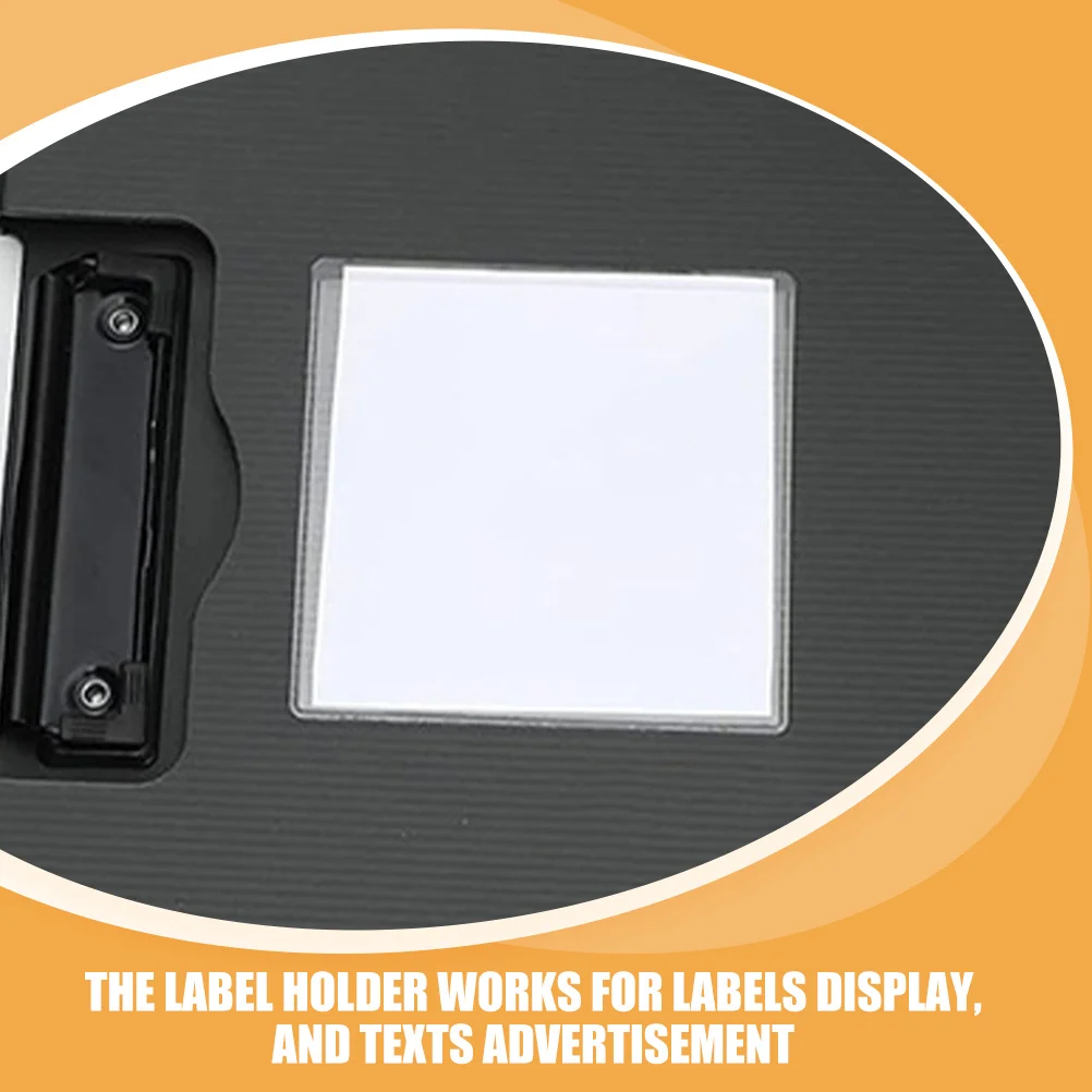 20pcs Adhesive Card Holders Clear Sticky Pockets For Index Cards Business Card Organizer Plastic Sleeves Label Holder Office