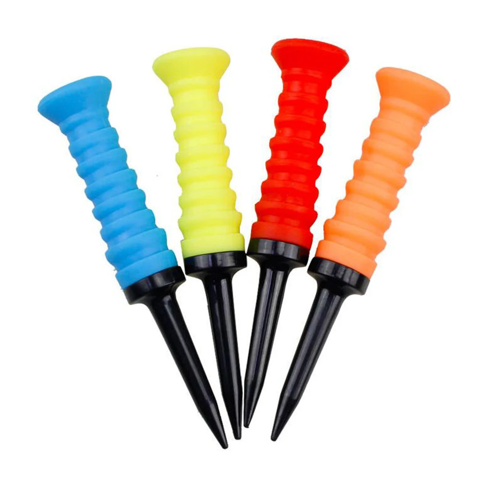 

2Pcs Golf Tee Set Compact Portable Ball Tee for Driving Range Practice High Elasticity Low Friction Professional Use Red