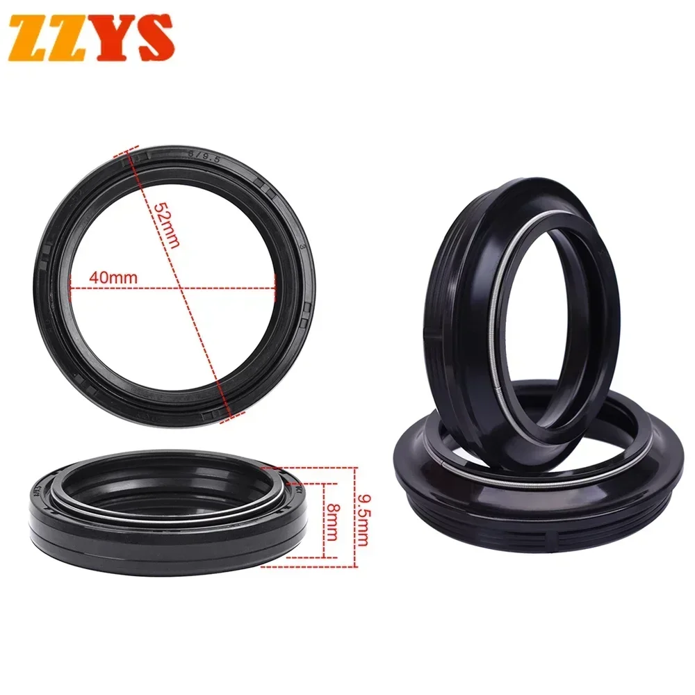 40x52x8/9.5 40*52 Motorcycle Front Fork Oil Seal 40 52 Dust Cover For YAMAHA XVZ1200 12TD 1985 XVZ1300 1986-1996 XVZ 1200 1300