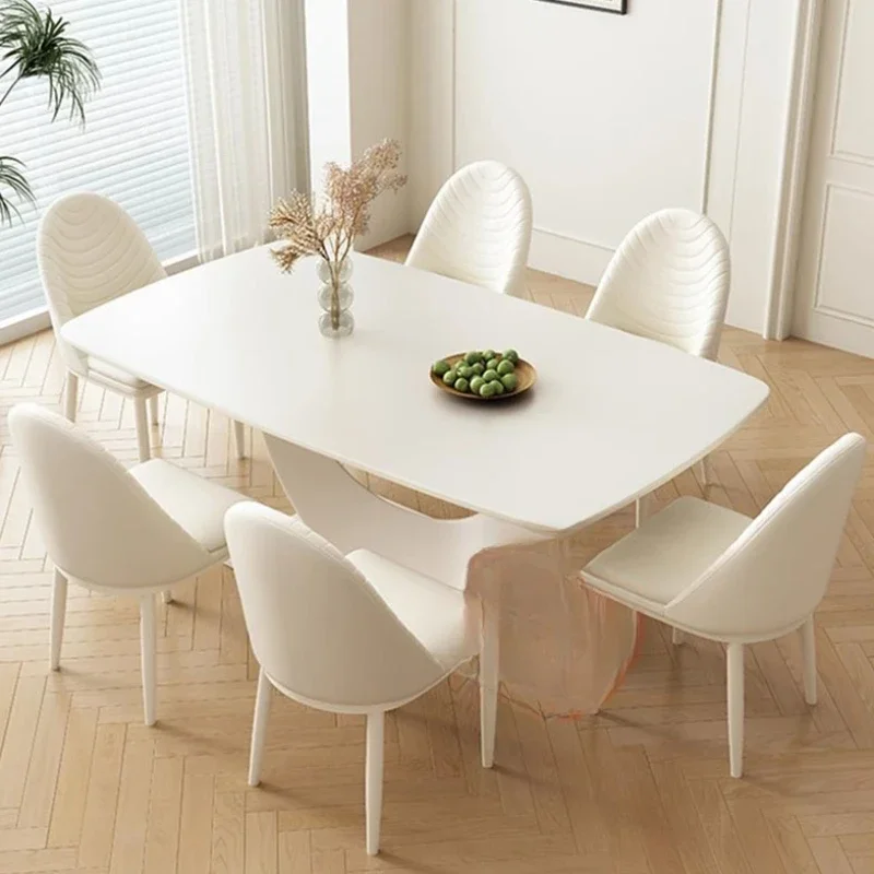 

Floor Designer Dining Table Living Room White Rectangular Mobile Dining Table Nordic Design Mesa De Jantar Restaurant Furniture