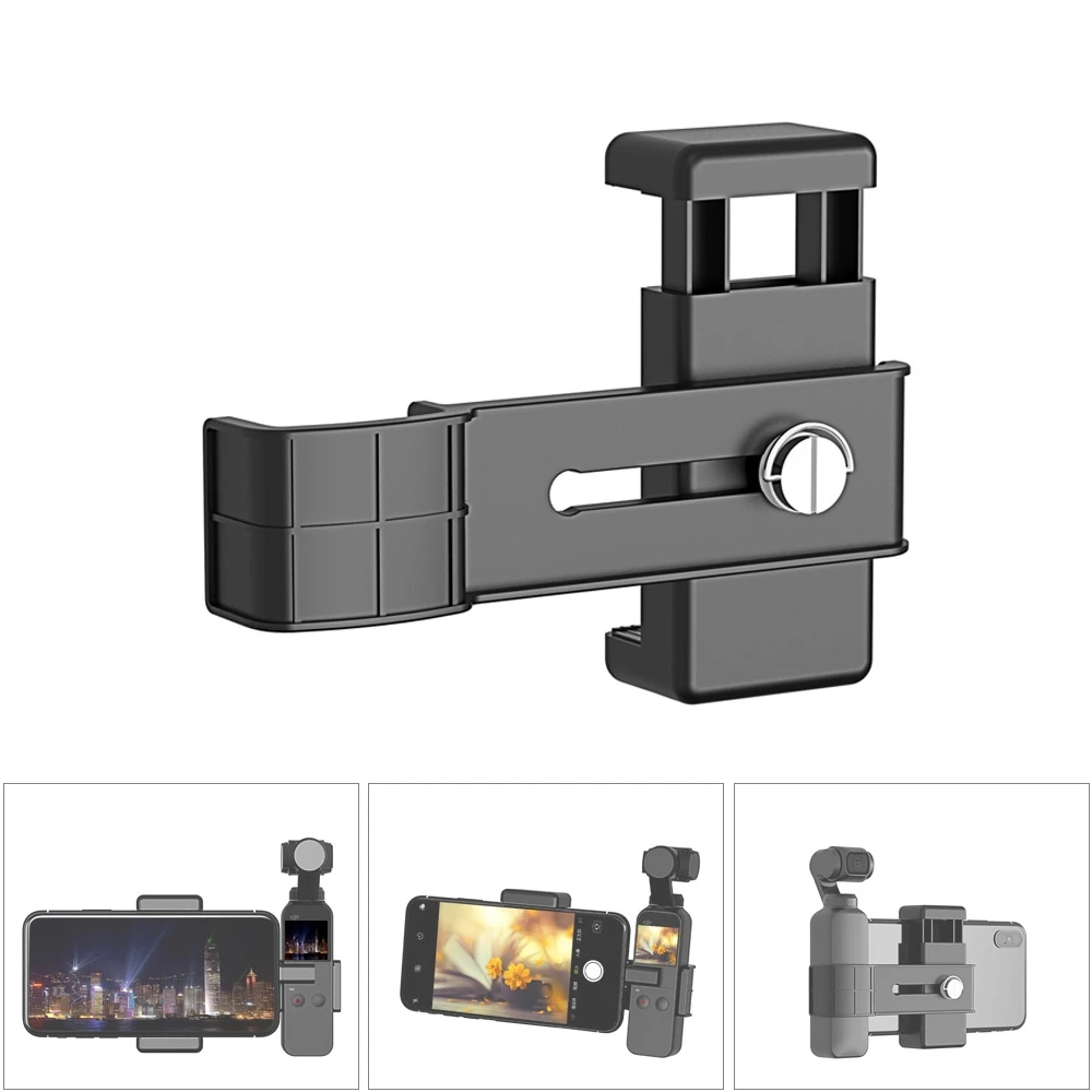 PULUZ Smartphone Fixing Clamp 1/4 inch Holder Mount Bracket For DJI OSMO Pocket/Pocket 2 Handheld Gimbal Accessories