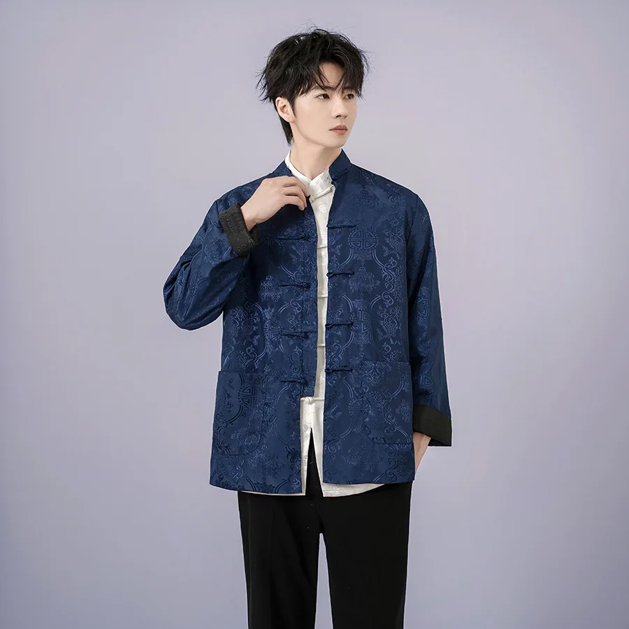 

Chinese New Year Celebration Men's Suit Daily Retro Style Top National