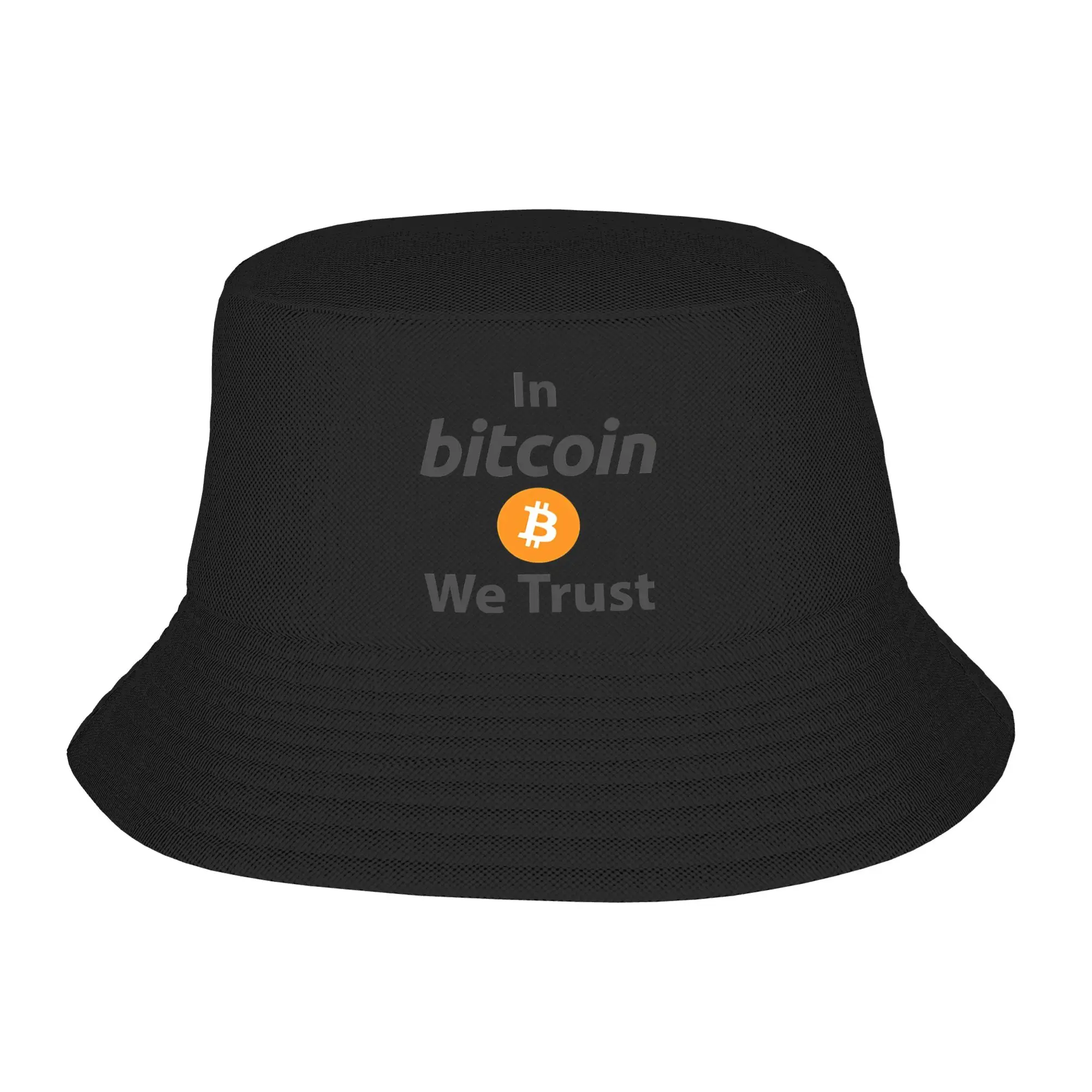 In Bitcoin We Trust For Bitcoin Fans  Bucket Hat  Hawaii Fisherman Caps Portable Beach Travel Sun Hats For Men Women Korean Cap