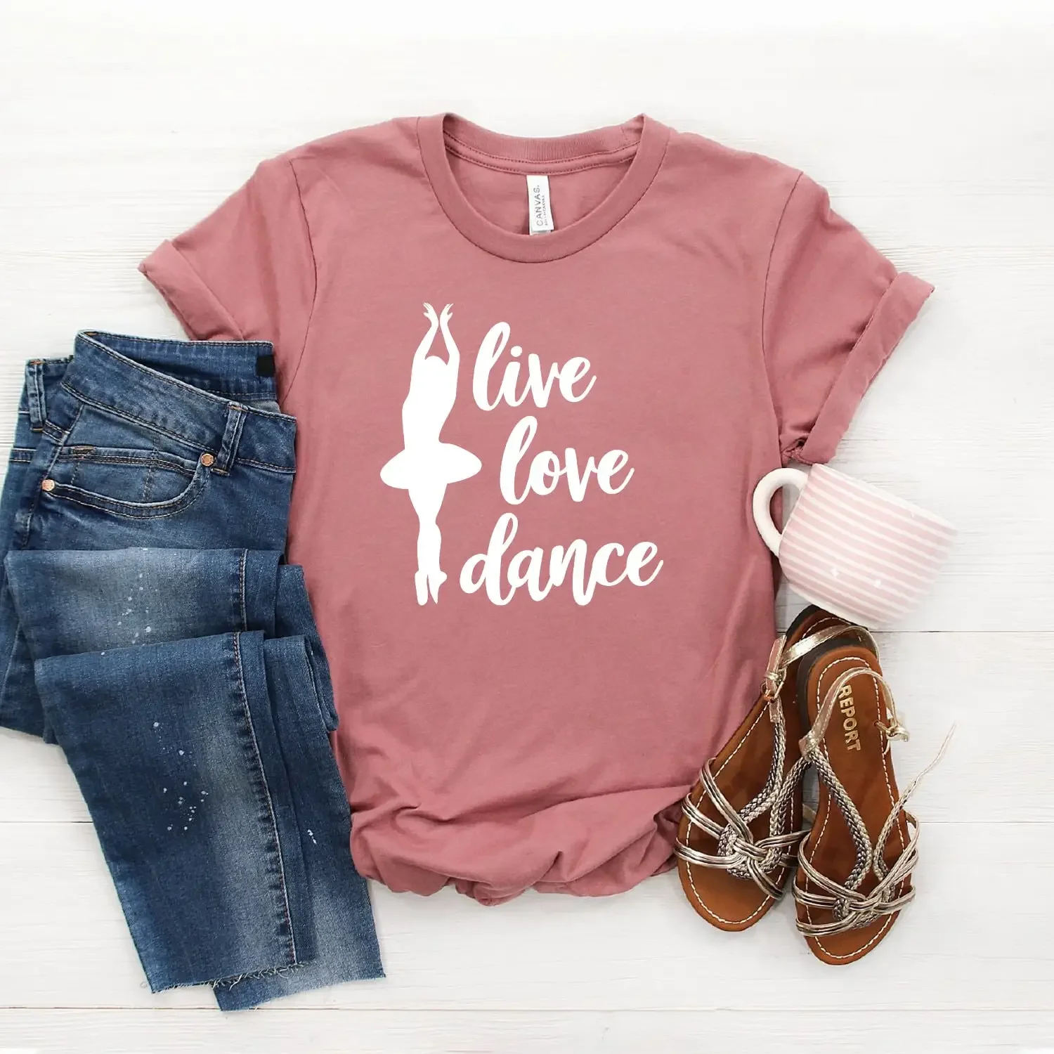 Ballet T Shirt Ballerina For Dancer Dance Dancing Live Love Softstyle