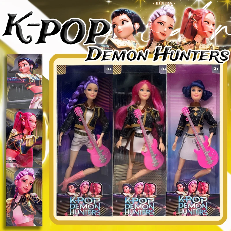 

Виниловые игрушки HUNTR/X Demon Hunters 2025 года — фигурка персонажей Rumi/Mira/Zoey, идеальные подарки на день рождения для фанатских клубов KPop Demon