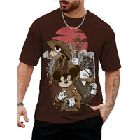 Men's T Shirts Disney Mickey Mouse Boys Tee Y2K Clothes Tops & T-shirt New Arrival Goods Youngla Short Sleeve Man Casual Shirt