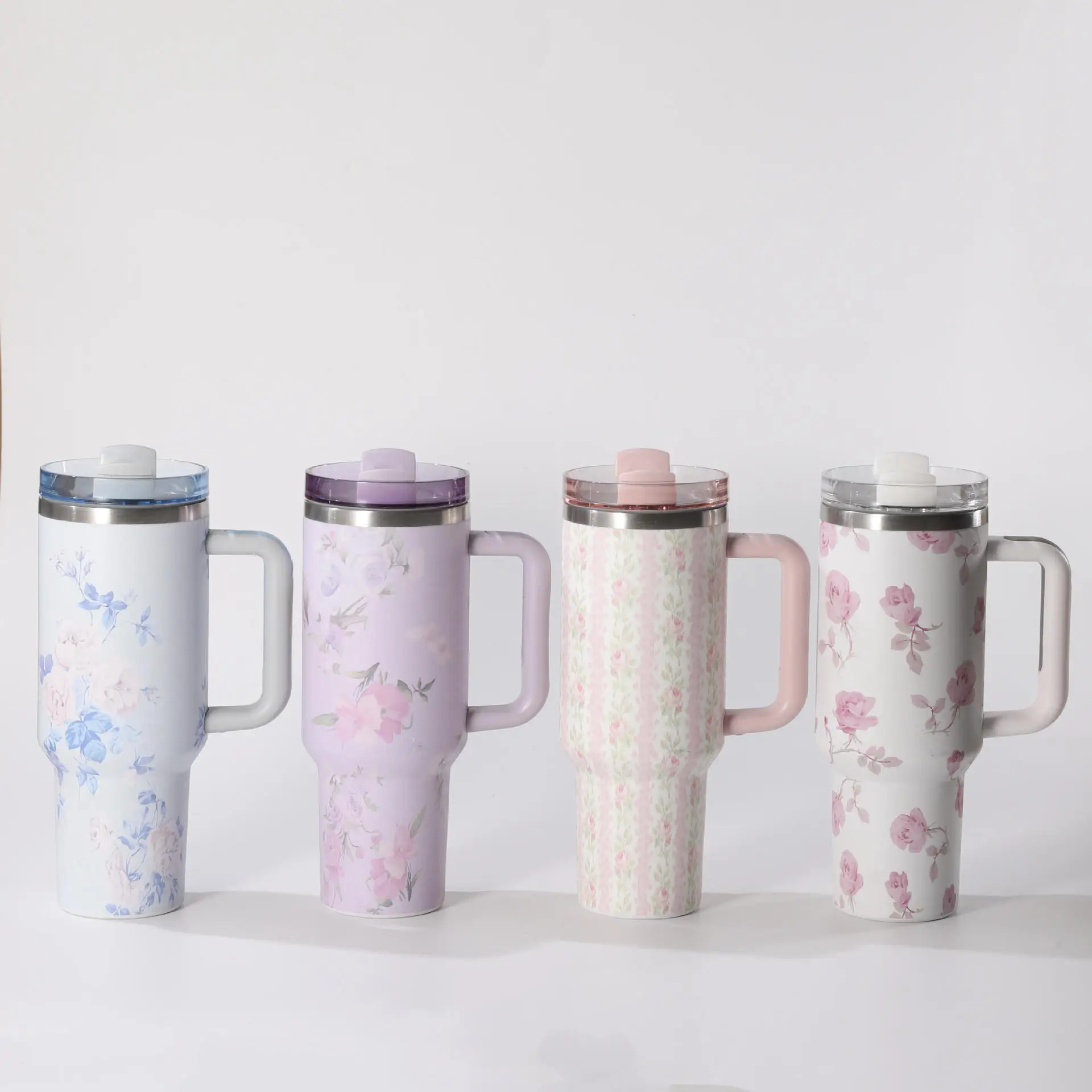 1000ML Large Capacity Water Bottle Various Styles Pink White Vacuum Cup Stainless Steel Juice Milk Tea Car Mugs Gifts