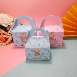 25/50Pcs Baby Portable Candy Box Cartoon Kids Birthday Sweet Favor Gift Box Chocolate Packaging Bags Baby Shower Party Supplies
