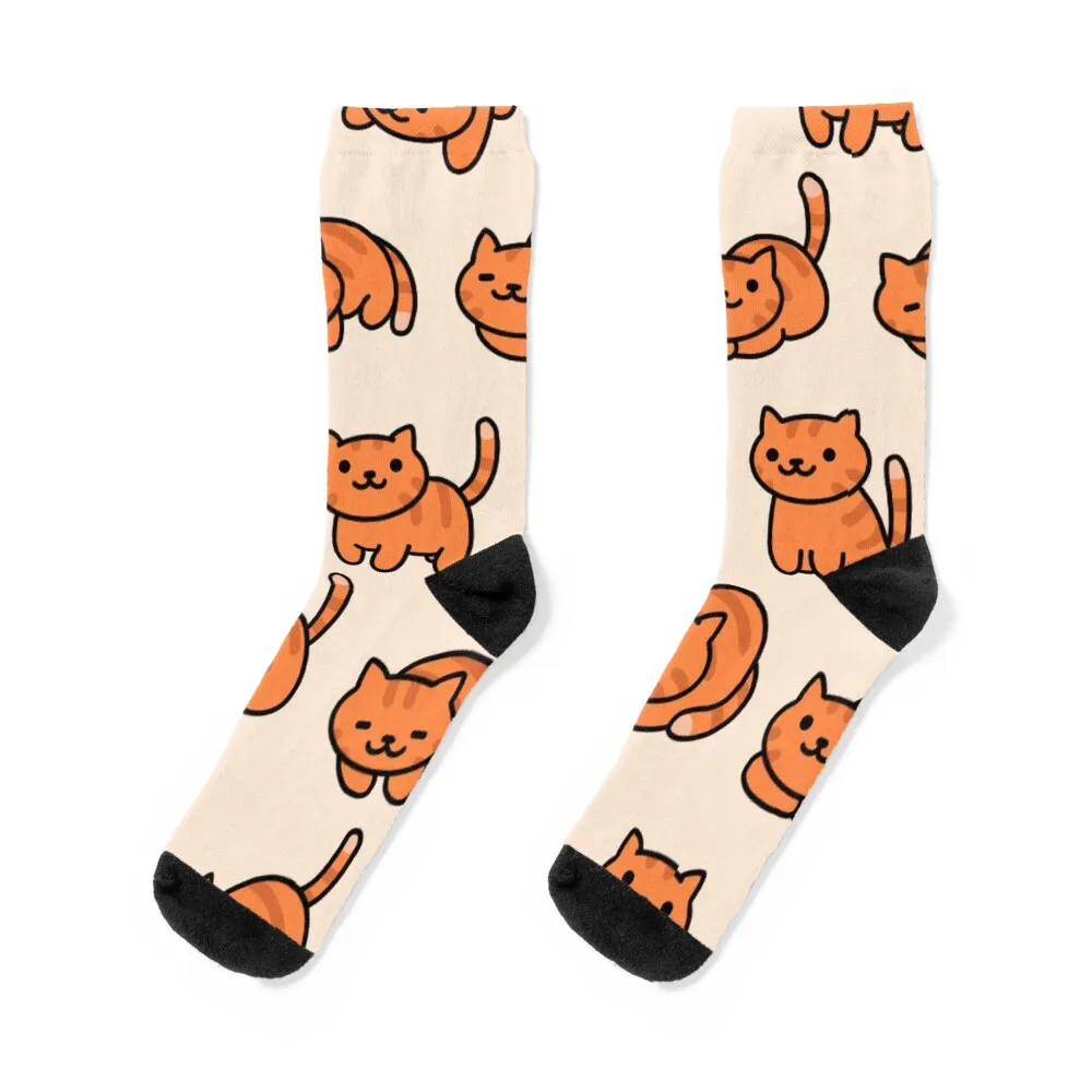 

Neko Atsume Orange Tabby Socks cycling colored anti-slip funny gift Ladies Socks Men's