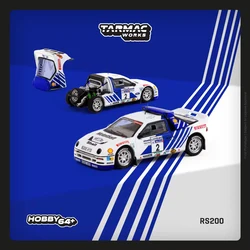 PreSale TW 1:64 RS200 Lombard RAC Rally 1986 Diecast Diorama Car Model Collection Miniature Toys Tarmac Works