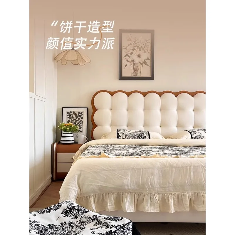 French cream wind biscuits creative children solid wood Internet celebrity leather second lying girl