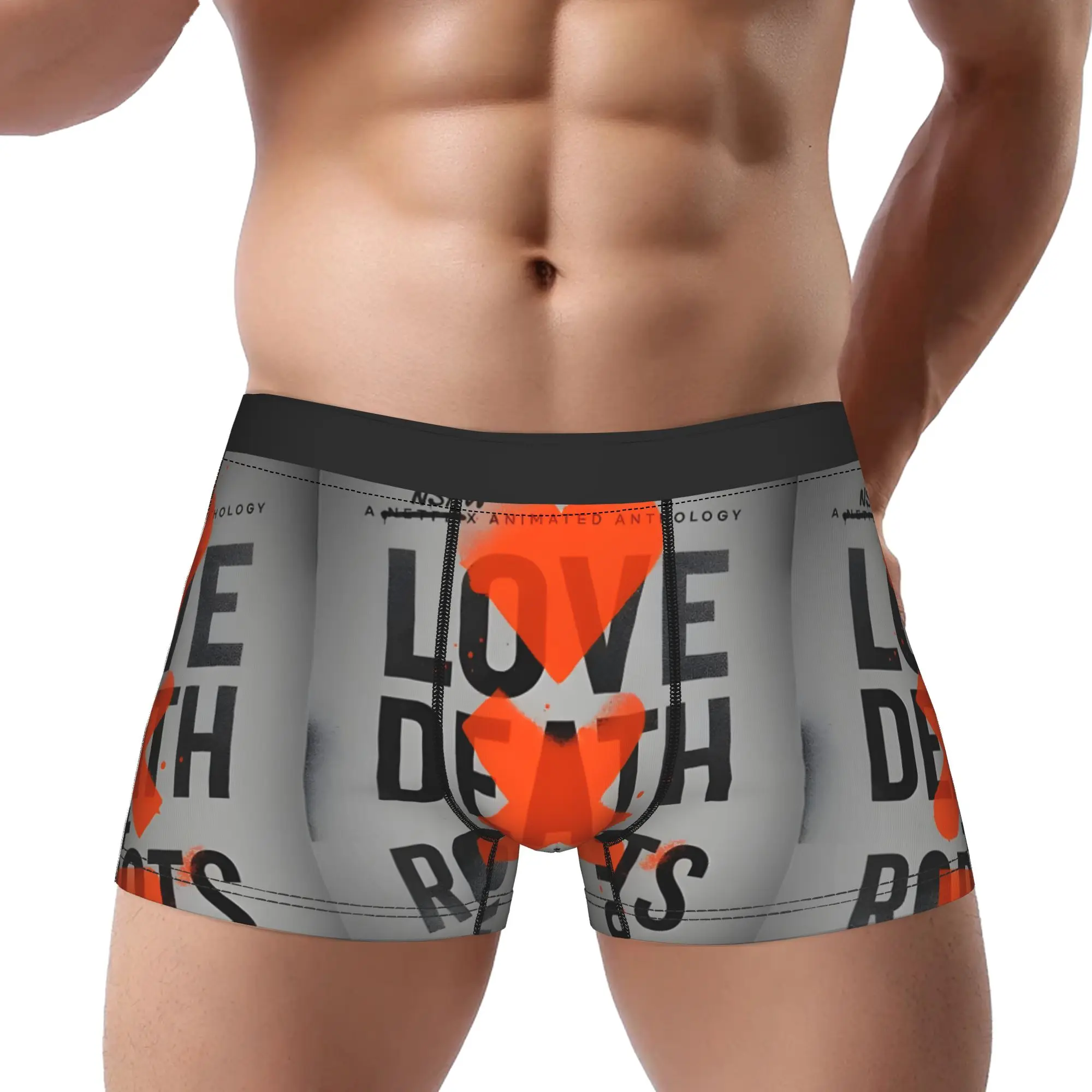 lLove Death And Robots Original lLove Death and Robots Underpants Homme Panties Men's Underwear Print Shorts Boxer Briefs